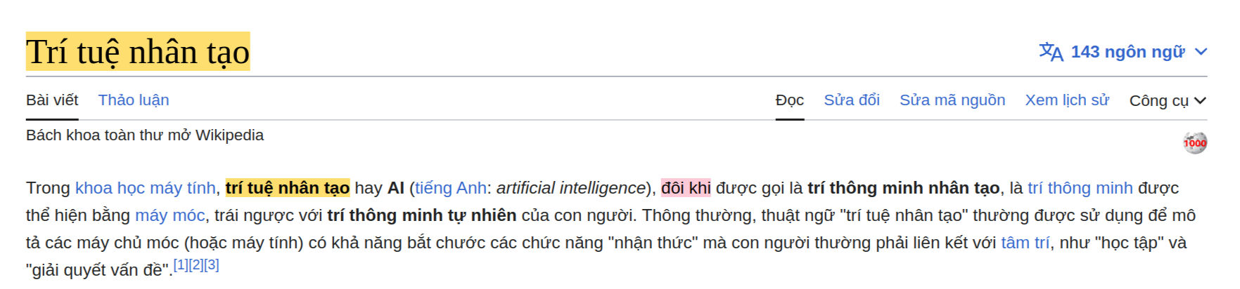 AI không phải là "trí tuệ nhân tạo", mà là “trí thông minh nhân tạo” trí thông minh nhân tạo